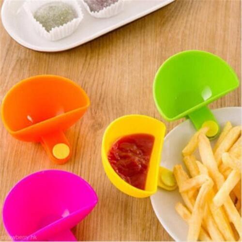 1Psc Dip Clips Kitchen Bowl kit Tool Small Dishes Spice For Tomato Sauce Salt Vinegar Flavor Tableware Mixed Ingredients box