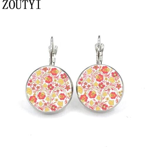 2019 / new charm small clear new style earrings, convex glass inlaid earrings, ladies wear earrings jewelry gifts