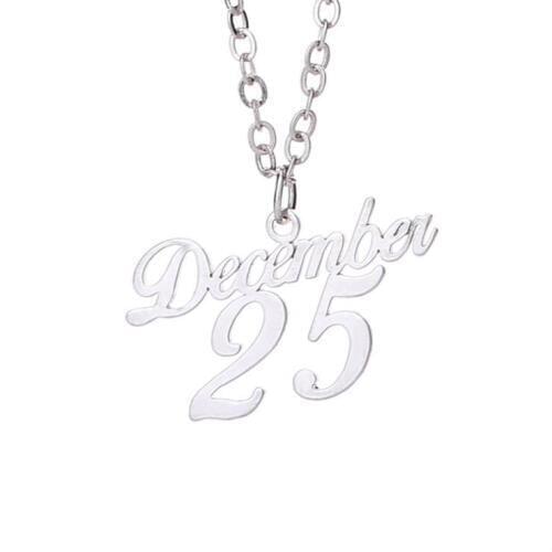 December 25 pendant necklace Christmas Gift idea---Drop shipping