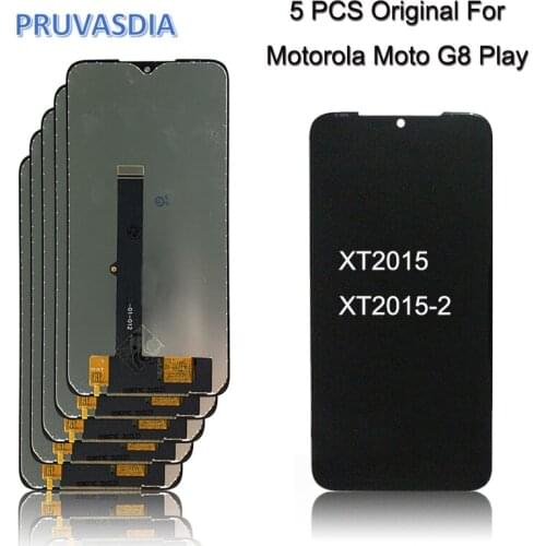 5 PCS For Motorola Moto G8 Play Original LCD XT2015 Display Touch Screen Digiziter Assembly XT2015-2 For moto G8 Play LCD