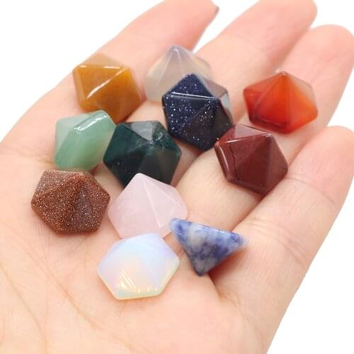 5Pcs/lot 7 Chakra Pyramid Stone Set Crystal Reiki Heal Chakra Set for Meditation Jewelry Making 11 Colors Available