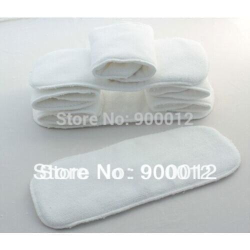 510pcs 3 Layers 100% microfiber Baby Cloth Diaper Nappies inserts For Cloth Diapers Baby Nappies Free shipping