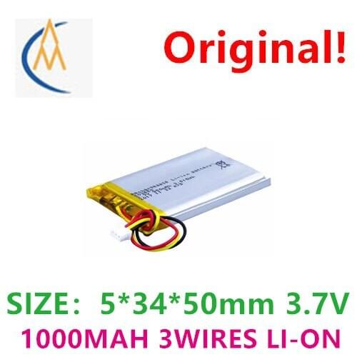 523450 503450 1000mah with KC iec62133cqc baby monitor battery with protection GPS navigator speaker three wire with plug