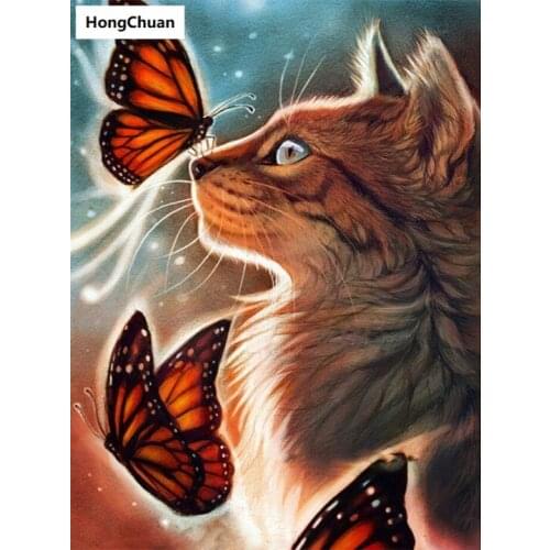 New cute cat diamond painting DIY diamond inlay handmade 5D diamond embroidery cross stitch kit home decoration Christmas