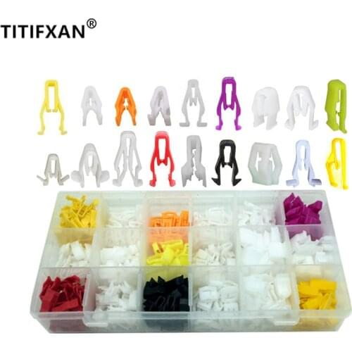 Car Center Console Dashboard Multimedia Sound CD DVD Navigation Panel Trim Plastic Fasteners With Box U-Type Clips Repair Sets