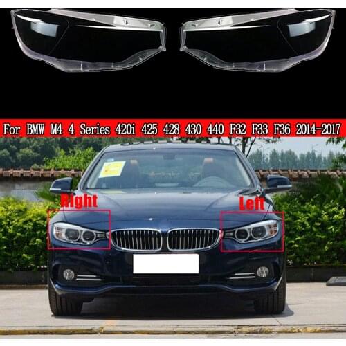 Car Front Headlight Lens Glass Headlamps Lampshade Shell Caps For BMW M4 4 Series 420i 425 428 430 440 F32 F33 F36 2014~2017