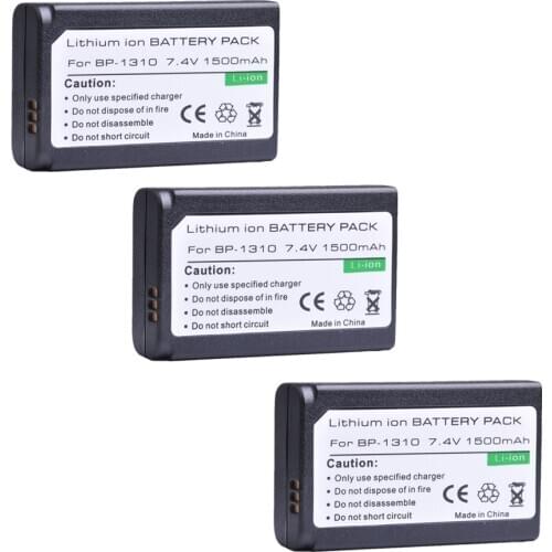 AsperX 3pcs 1500mAh BP-1310 BP 1310 BP1310 Battery for Samsung NX5 NX10 NX100 NX11 NX20 Cameras Battery