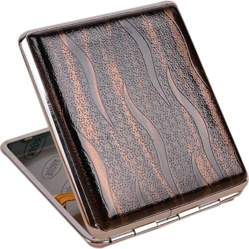 Household Merchandises Retro Leather & Metal Cigarette Box Pouch Case Holder Tobacco Storage Container Cigarette AccessoriesTSL1