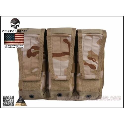 EmersonGear CP Style Flap Triple Magazine Pouch Combat Molle Tactical MAG Pouch Multicam Arid EM6365