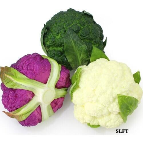 Hotel Kitchen cupboard green grocery store shop decoration Faux artificial vegetables fake broccoli cauliflower brocoli cabbage