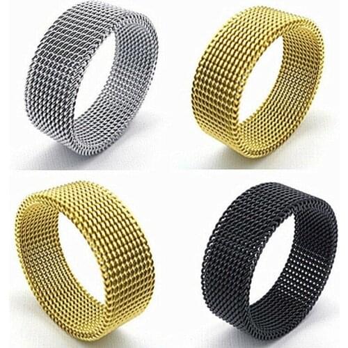 Wholesale Mix Lots 20pcs finger ring good quality Silver Gold Black Stainless Steel Rings for Men Women