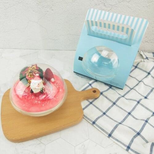 Cupcake Box Mini Transparent Plastic Ball Dessert Swiss Cupcake Cookie Candy Packaging Container Holder Portable Wrapping Boxes