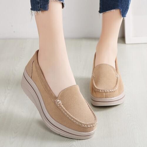 Women Toning Shoe Sneakers Slip-On Height Increasing 5CM Platform Shoes Women Wedge Jumping Shoes Outdoor Sports Shoes Soft Body