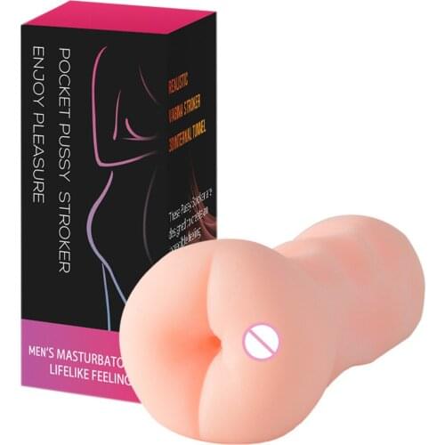 Male Masturbator Realistic Vagina Anal Silicone Soft Tight Pussy Erotic Adult Toys Penis Sex Toys For Men Masturbatings machine