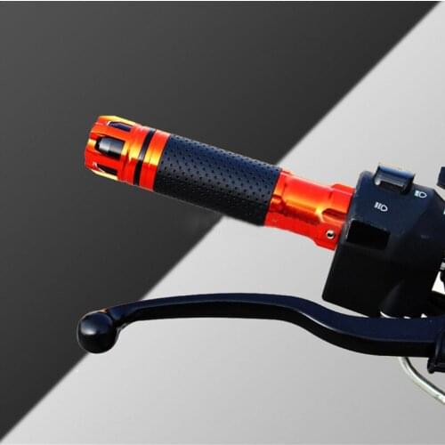 Motorcycle Hand Grips Universal Black 22mm Motorcycle Handlebar cnc aluminum rubber grips Motorcycle accessories gas pedal contr