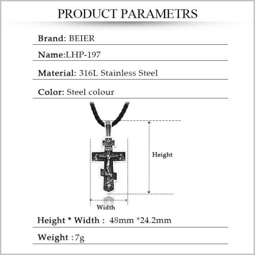 Beier Stainless Steel Mens Christian Christ Jesus bible Jesus exorcist Pendant Chain Necklace Jewelry LLLHP197P