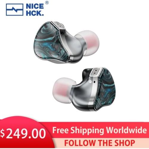 NiceHCK Topguy Flagship Resin Audiophile Earbud 10mm Titanium Magnesium Alloy Dynamic HiFi In-Ear Earphone Monitor Music Headset