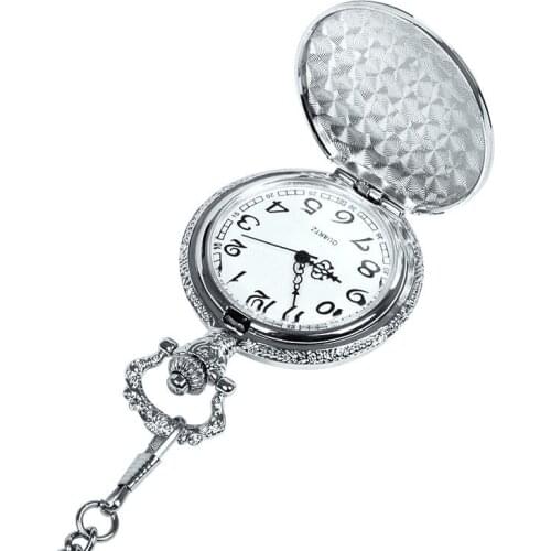 New Arrival Pocket Watch Vintage Bronze Quartz Necklace Pocket Fob Watches Fashion Casual Chain Clock For Men Women