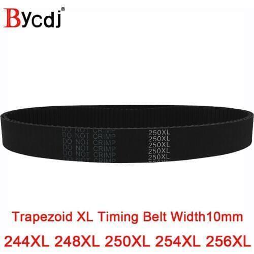 XL Timing Belt 244XL/248XL/250XL/254XL/256XL Rubber Timing Pulley Belt 10mmWidth Closed LoopToothed Transmisson Belt pitch5.08mm