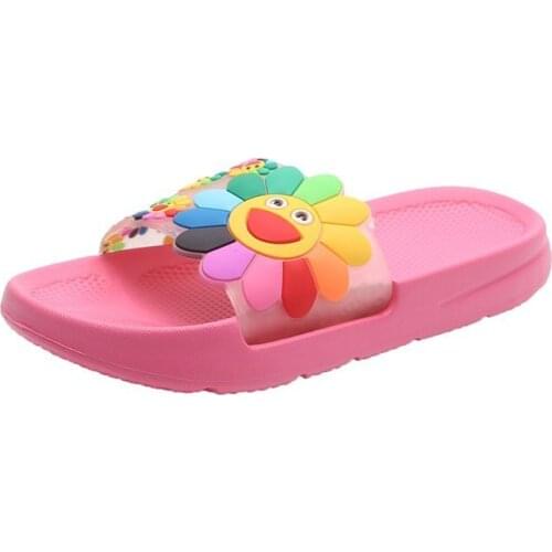 Women Casual Slippers Summer Girls Flower Flats Slides Lady Nop-slip Jelly Sandals Female Fashion Comfy Flip Flop Mules