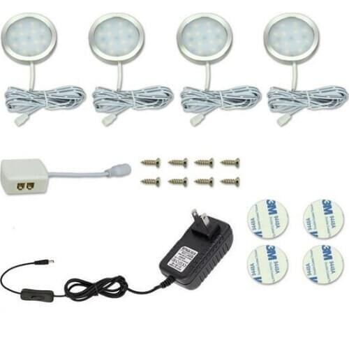 3/4/6/8 PCS LED Under Cabinet Light 12V Kitchen Lights with Switch wardrobe bar lamp home Counter Showcase Decoration lamps