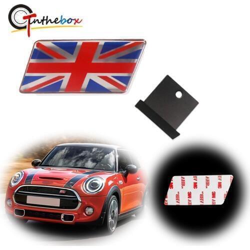 Gtinthebox Universal Red/Blue Union Jack UK Flag Emblem Badge w/Grille Aluminum Plate Fits For Aston Martin, Bentley etc