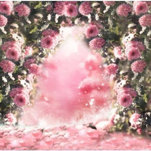 Spring Photography Backdrops Pink Flowers Wedding Background Studio Custom Made Photography Props for Wedding Newborn Photos