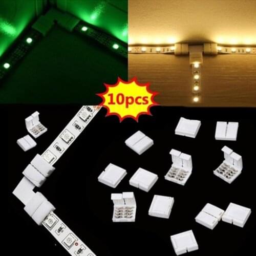 2/4-pin 10mm 5050 RGB LED strip connector clip