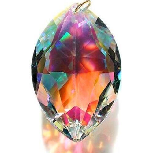 300pcs Clear AB 50mm Marquis Cats Eye Chandelier Crystal Prism SunCatcher curtain pendants