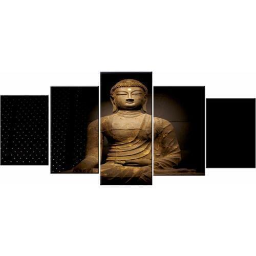 5 Pieces Buddha Canvas Wall Art Decorative pictures cuadros oil painting decorative Wall pictures for living room