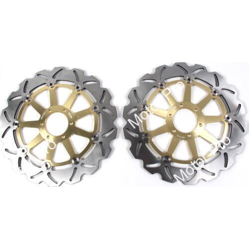 2 PCS FOR APRILIA MANA 850 2007 2008 2009 2010 2011 DORSODURO FACTORY 750 CNC aluminum Front Brake Disc brake disk Rotor