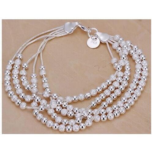 Free shipping jewelry silver plated jewelry bracelet fine fashion rose bracelet top quality wholesale and retail SMTH250