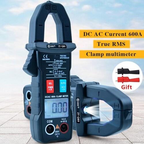 BSIDE DC/AC 600A Digital Clamp Meter TRMS Smart pliers Current Ammeter 6000 Auto Rang Multimeter Capacitor Voltage NCV Hz Tester