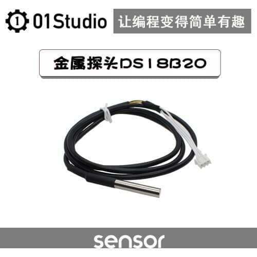 Temperature Sensor DS18B20 Metal Probe Module Pyboard/MicroPython Programming Development