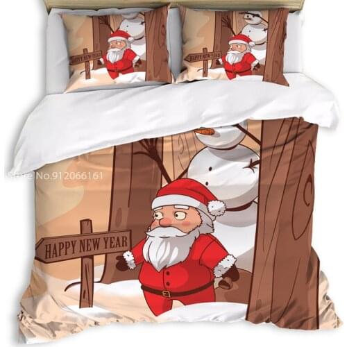 Lovely Christmas Series Bedding Set Duvet Cover With Pillowcases 3D Printed Snowflake Comforter Cover for Children Twin Full