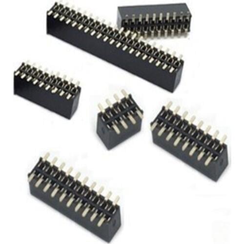 10pcs 1.27MM Double Row Female Breakaway PCB Board Pin Header socket Connector Pin header 2*2/3/4/5/6/7/8/9/10/12/16/20/40/ PIN