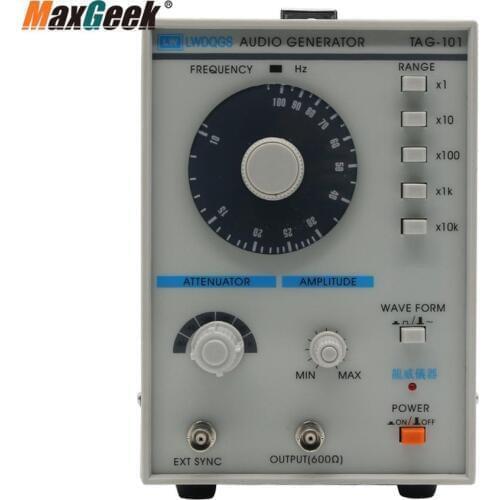 Maxgeek TAG-101 Audio Generator Function 10 to 1Mhz Precision Signal Low Frequency Signal Generator