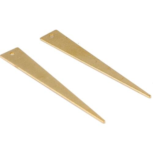Brass Geometry Charms, Raw Brass Earrings Findings,Raw Brass Pendant, Triangle Earrings Brass Charm,51mmx8mm-RB1110