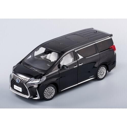 KengFai 1/18 For Toyota Lexus LM300H LHD/RHD MPV Diecast Car Model gift Collection Black/White Metal,Plastic,Rubber