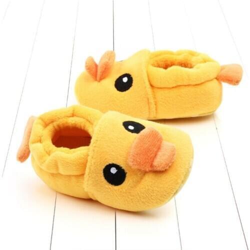 2020 Autumn Baby First Walkers Winter Hot Toddler Girl Crib Shoes Newborn Baby Duck Animal Soft Prewalker Cartoon Sneakers