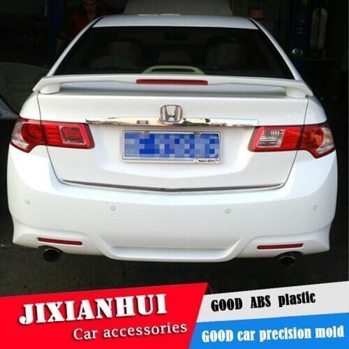 For Spirior acura TSX Spoiler 2008-2014 Honda Accord Acura TSX Spoiler ABS plastic Material Car Rear Wing Color Rear Spoiler
