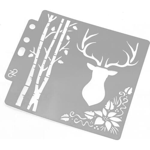 Stencils Template Deer Painting Scrapbooking Embossing Stamping Album Craft Card