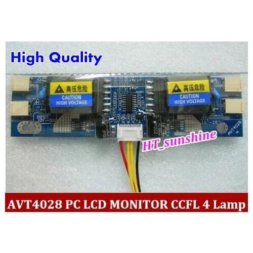 High Quality AVT4028 PC LCD MONITOR CCFL 4 LAMP universal lcd inverter board 4 Lamp 10V-30V For 15-26" screen