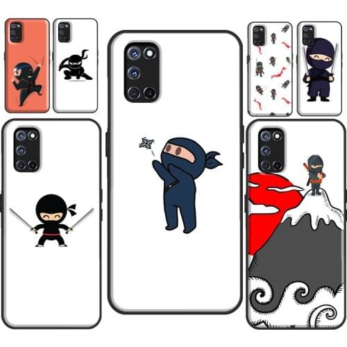 Japan samurai Ninja Warrior Funny For OPPO A53 2020 A31 A5 A9 A1K A3S A5S A15 A52 A72 A83 F5 F7 Find X2 X3 Pro Phone Cover
