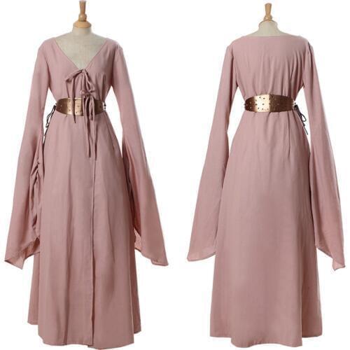 Sansa Stark pink Dress Costume Adult Halloween Cosplay Costume