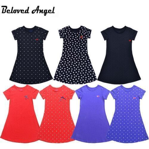 100% Cotton Girl Dress Kids 2018 Summer With Sleeve Dresses Children Clothes Princess Party Wear Cute Thin Dress Size 1-13 Year