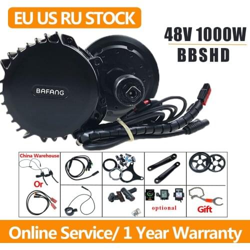 1000W Bafang ebike BBSHD BBS03 8fun 48V 1000W Motor Ebike Bafang Mid Drive Motor 68mm/100mm/120mm Electric Bike Conversion Kit