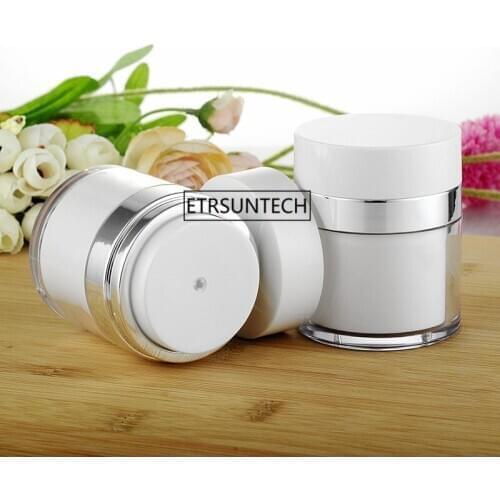 200pcs 15G 30G 50G Press Cosmetics Empty Acrylic Cream Jar airless bottle container, High-grade cosmetics packing F3357