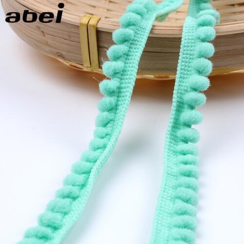 5Yards 12mm Pom Pom Ball Ribbon DIY Curtain Sofa Edge Decors Handmade Sewing Accessories Pompom Fringe Lace Fabric Ribbon