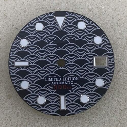 Watch accessories modified dial skx007 green luminous fit for Japanese nh35a movement dial NH35 dial